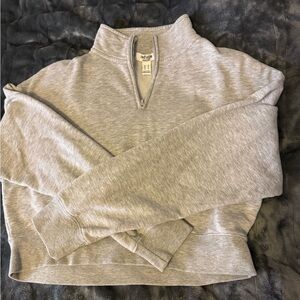 Refuge Athletics Light Gray Cropped Pullover